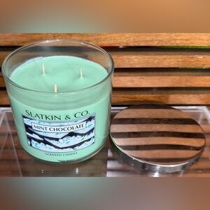 Rare HTF Bath & Body Works Mint Chocolate Scented 3-wick Candle